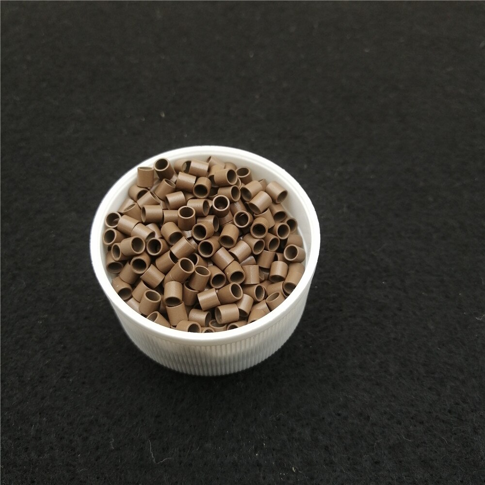 3.0 x 2.4 x 3.0mm mini kobberrør mikroringer perler koblinger til hårforlengelsesverktøy