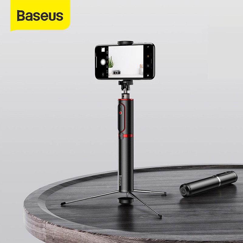 Baseus Bluetooth Selfie Stok Draagbare Handheld Smart Telefoon Camera Statief Met Draadloze Afstandsbediening Voor Iphone Samsung Huawei Android