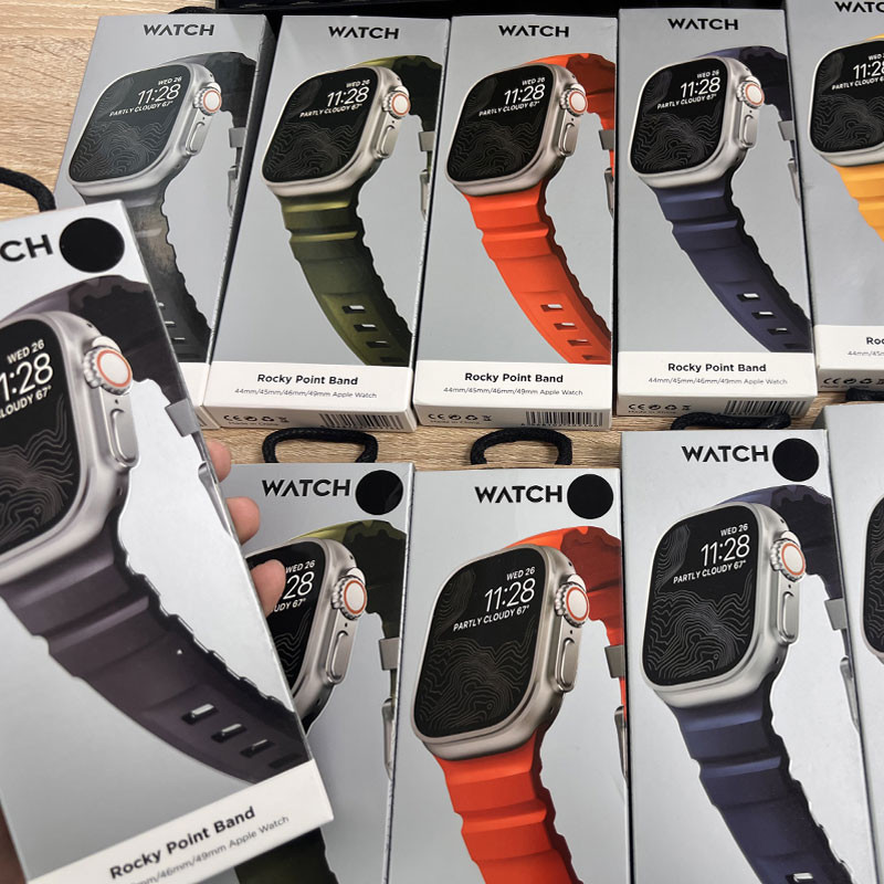 Silikonrem sportsarmbånd til iwatch ultra 2 apple watch 10/9/8/1/2/3/4/5/6/7 46mm 49mm 45mm til watch 41 44 40 38 42mm