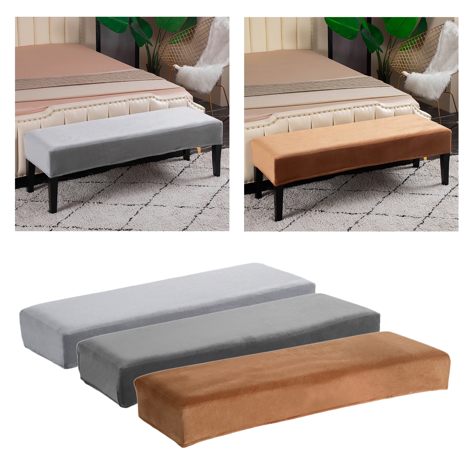 Removable Washable Bench Protector for Living Room, Bedroom, Kitchen Bench Cover