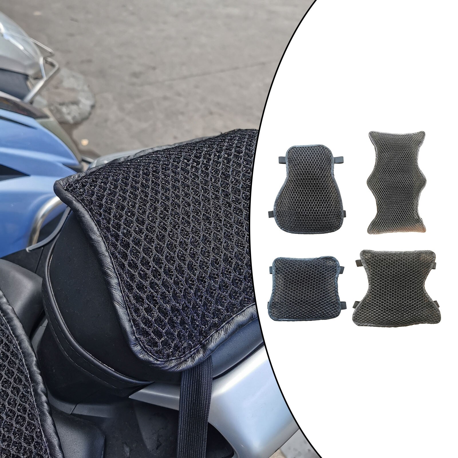 Motorcycle Seat Cushion Summer Passenger Pad for Motorbike Long Rides Touring