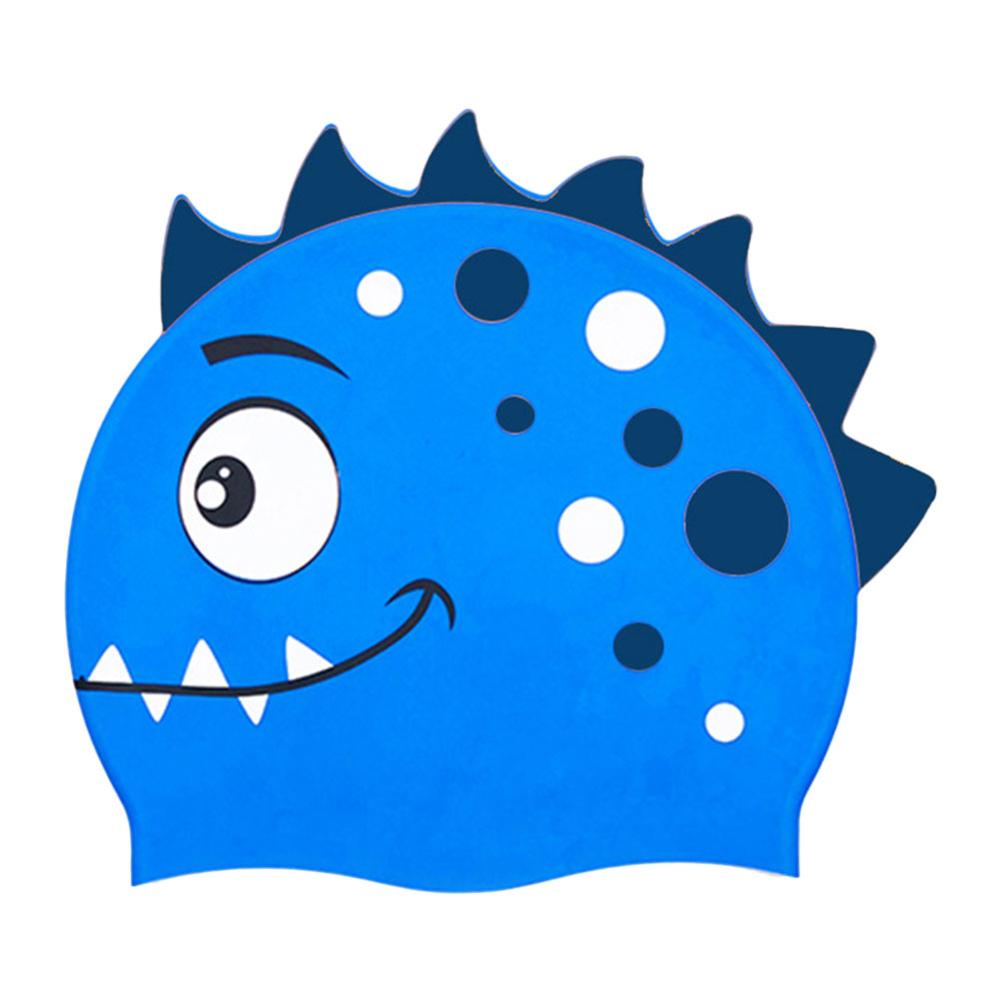 Bescherming Oor Interessante Siliconen Badmuts Voor Jongens En Meisjes Kinderen Badmuts Waterdichte Badmuts Comfortabele: Blauw