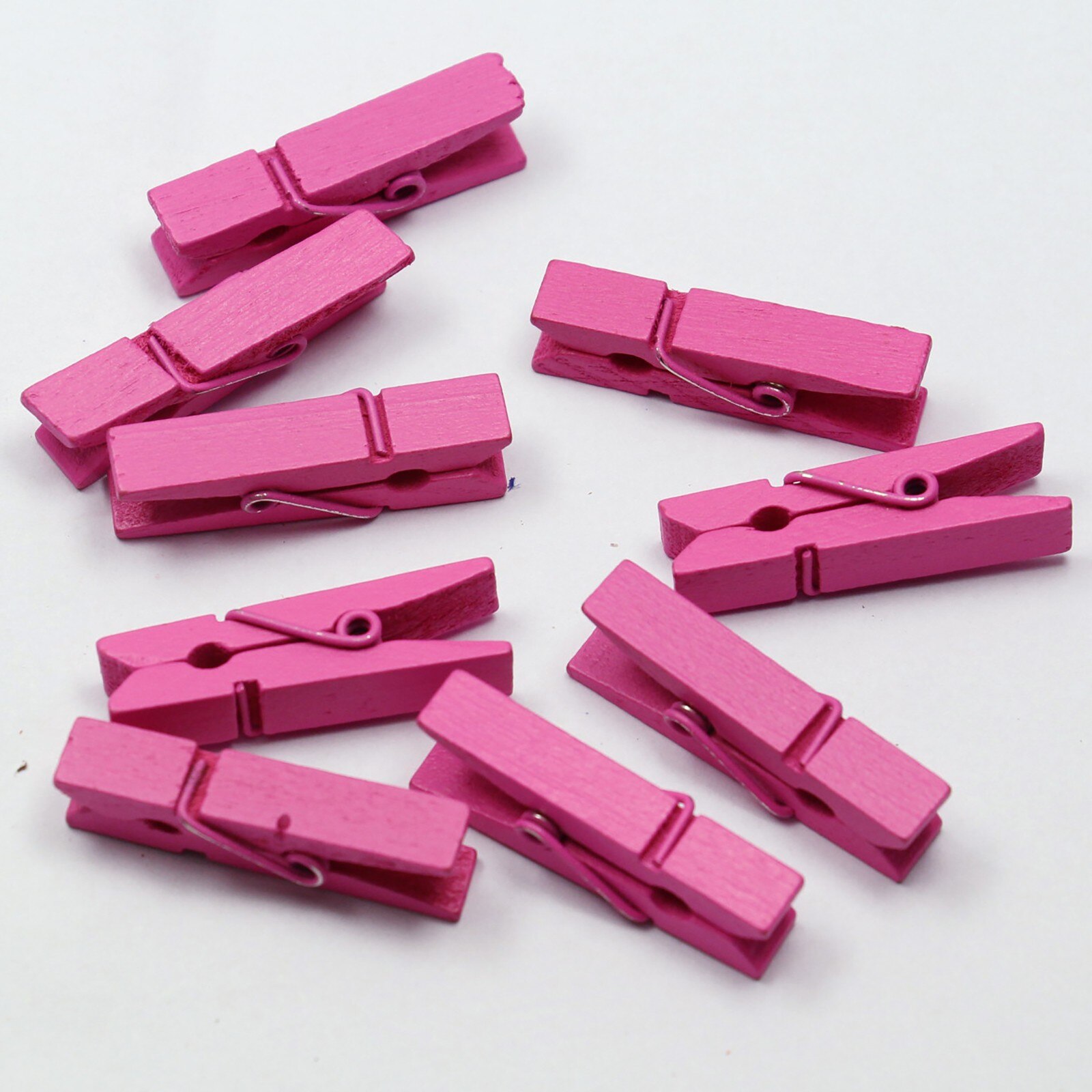 T #100 pièces Mini Clip en bois 1.4 pouces, petite taille, pinces à vêtements, pinces à linge, pinces à Photo multicolores, artisanat, accessoires de Scrapbooking