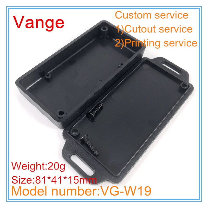 10pcs/lot extruded molding housing IP54 wall-mounted ABS plastic junction box instrument case for module device 81*41*15mm