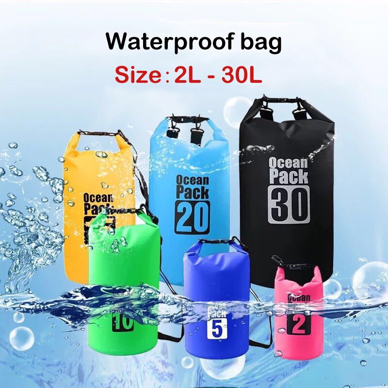 15L Drifting surfing Waterproof Backpack diving camp hiking Double shoulder Pack Bag for Beach Swimming Waterproof Sports bag