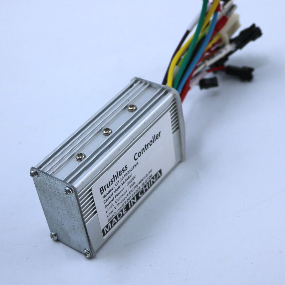 36v 48v 250w 15a bldc motorstyrning e-cykel borstlös hastighetsförare dual mode sensor/sensorless controller