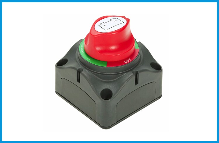 12V/24V Dual Battery Selector Isolator Master Switch Cutoff Cut Off Disconnect Power Kill Switch 4 Position Marine Boat Car RV