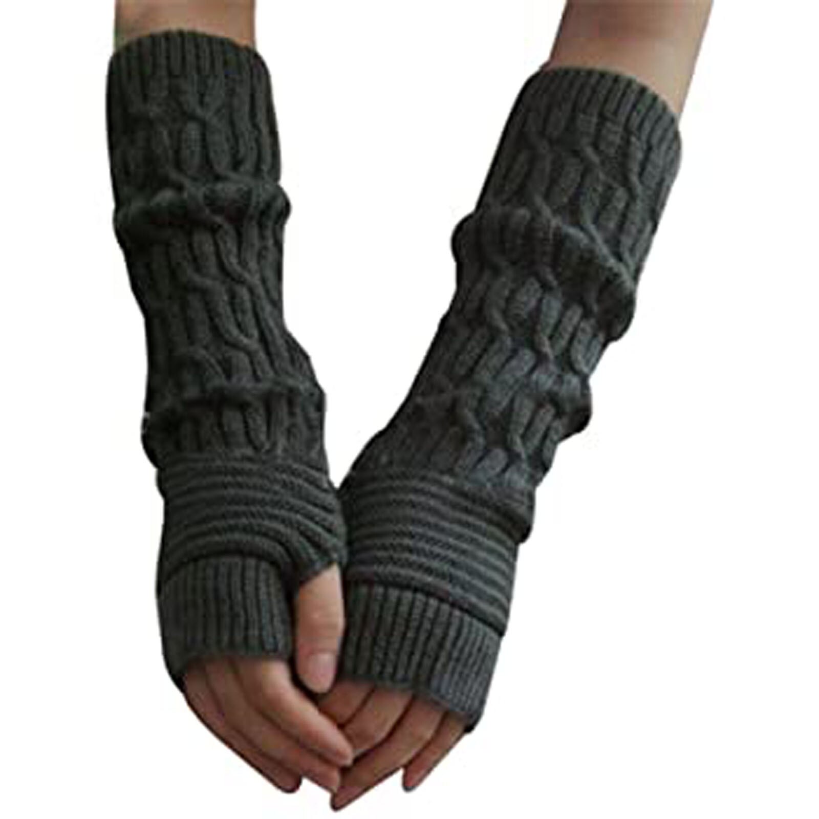 Top Selling In Winter Casual Hennep Bloemen Vingerloze Mode Gebreide Lange Handschoenen Ondersteuning En