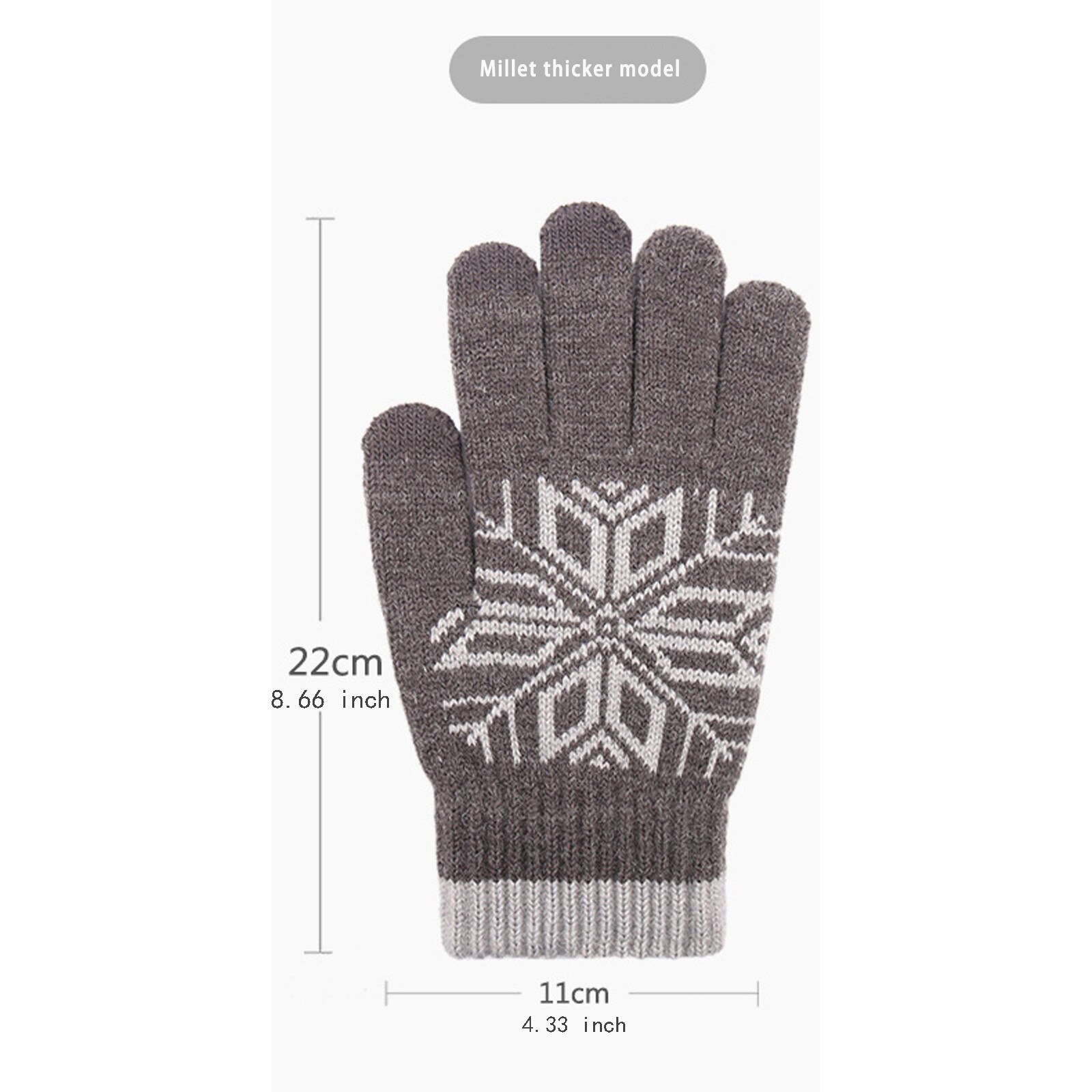 Unisex Female Winter Warm Knitted Full Finger Gloves Men Woolen Touch Screen Mittens Women Thick Warm Cycling Driving Gloves