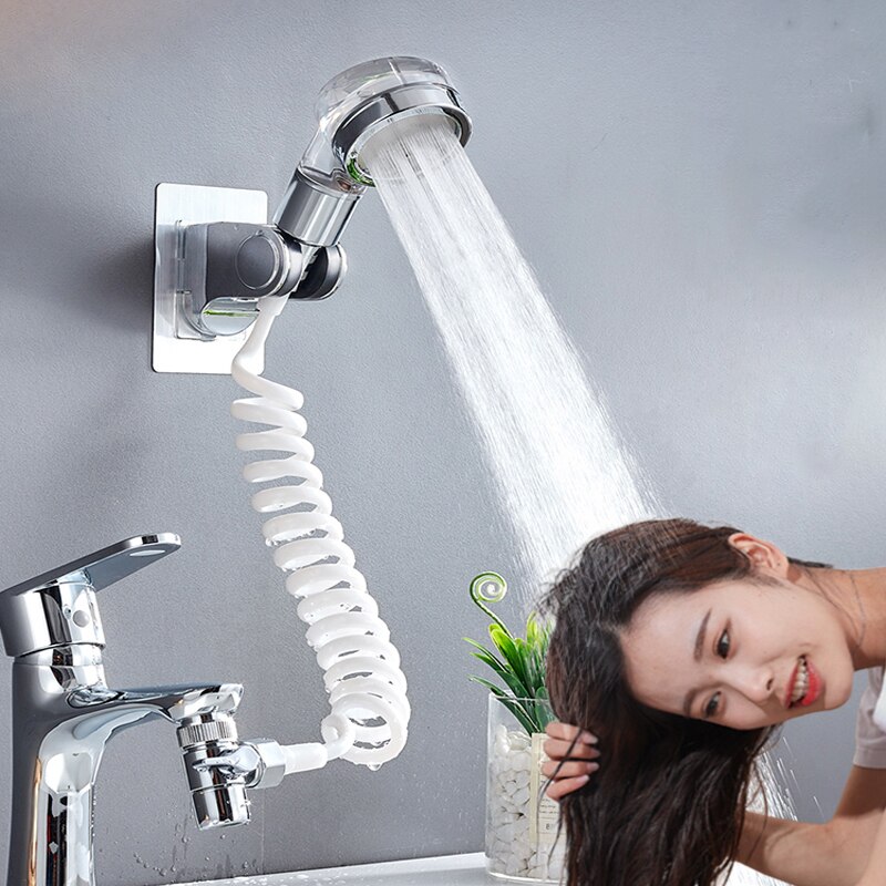 Stonestream Handheld Shower Head Water Saving Rainfall Bathroom Shower Head 3 Filters For Hairspring Bathroom Accessories: Whole Set
