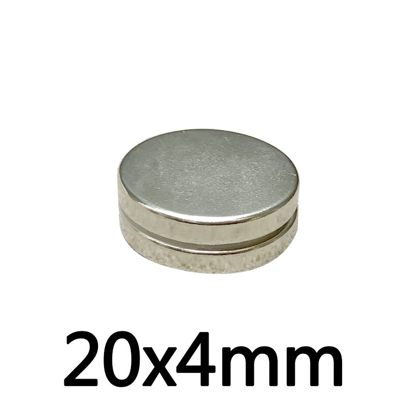 2/5/10/20Pcs 20X4 Permanente Ronde Magneten 20Mm X 4Mm Neodymium magneet N35 20X4Mm Sterke Magnetische Magneten 20*4 Krachtige Magneten