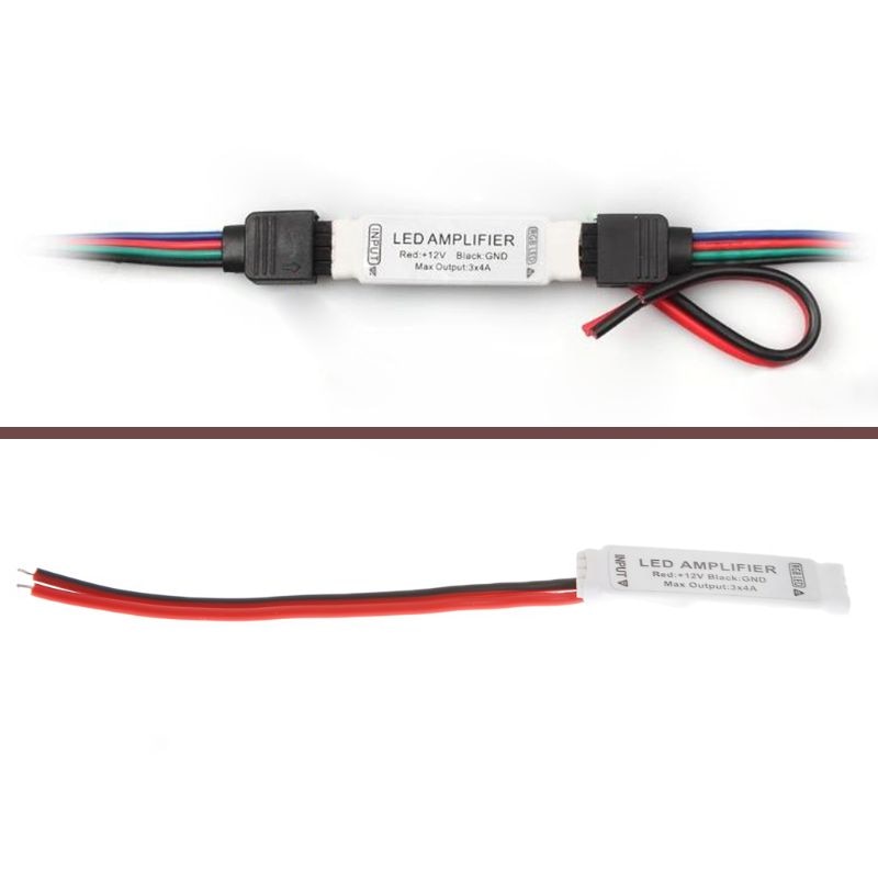 Mini Signaalversterker Repeater Voor 5050 3528 Smd Rgb Led Light Strip Dc 12V F3MB