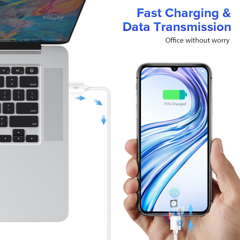 High speed Fast Charging USB white Cable 3M Extra long Micro Lightning Type C Uploadable data For iPhone Huawei Samsung xiaomi