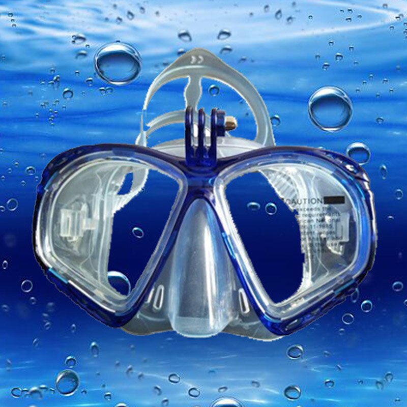 Mænd kvinder justerbare hærdet linser googles briller dykkermaske med gopro mount svømning snorkling øjenbeskytter: Stil 1