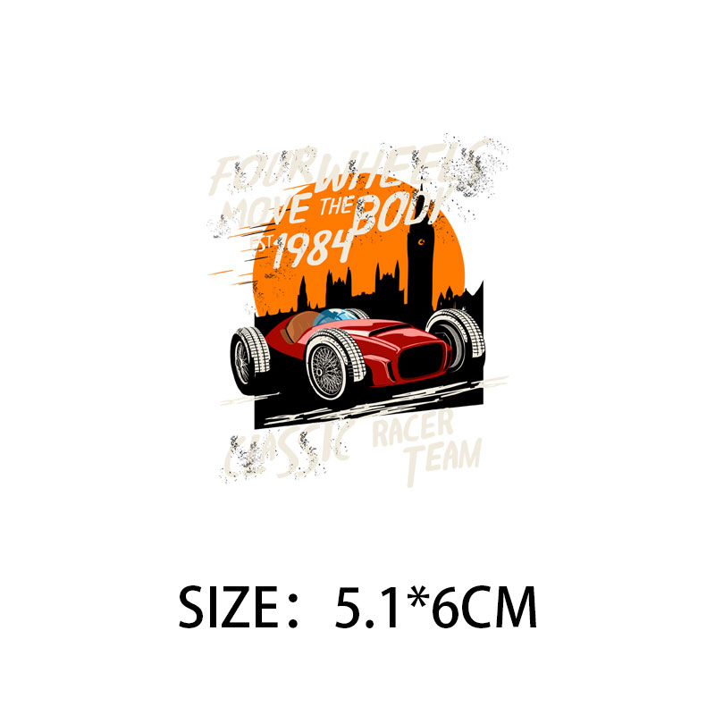 Auto Racing Klebstoff patches Brief Aufkleber Wärme Transfer PVC Patch Applique auf Kleidung Patches für Kinder Kleidung Jacke: KK869-7X