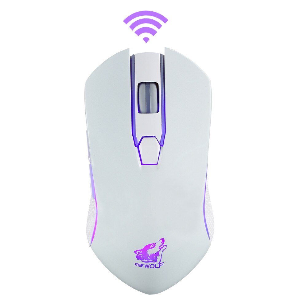 Rechargeable X9 Wireless Silent LED Backlit USB Optical Ergonomic Gaming Mouse Compact Measurable Weight Slim: white