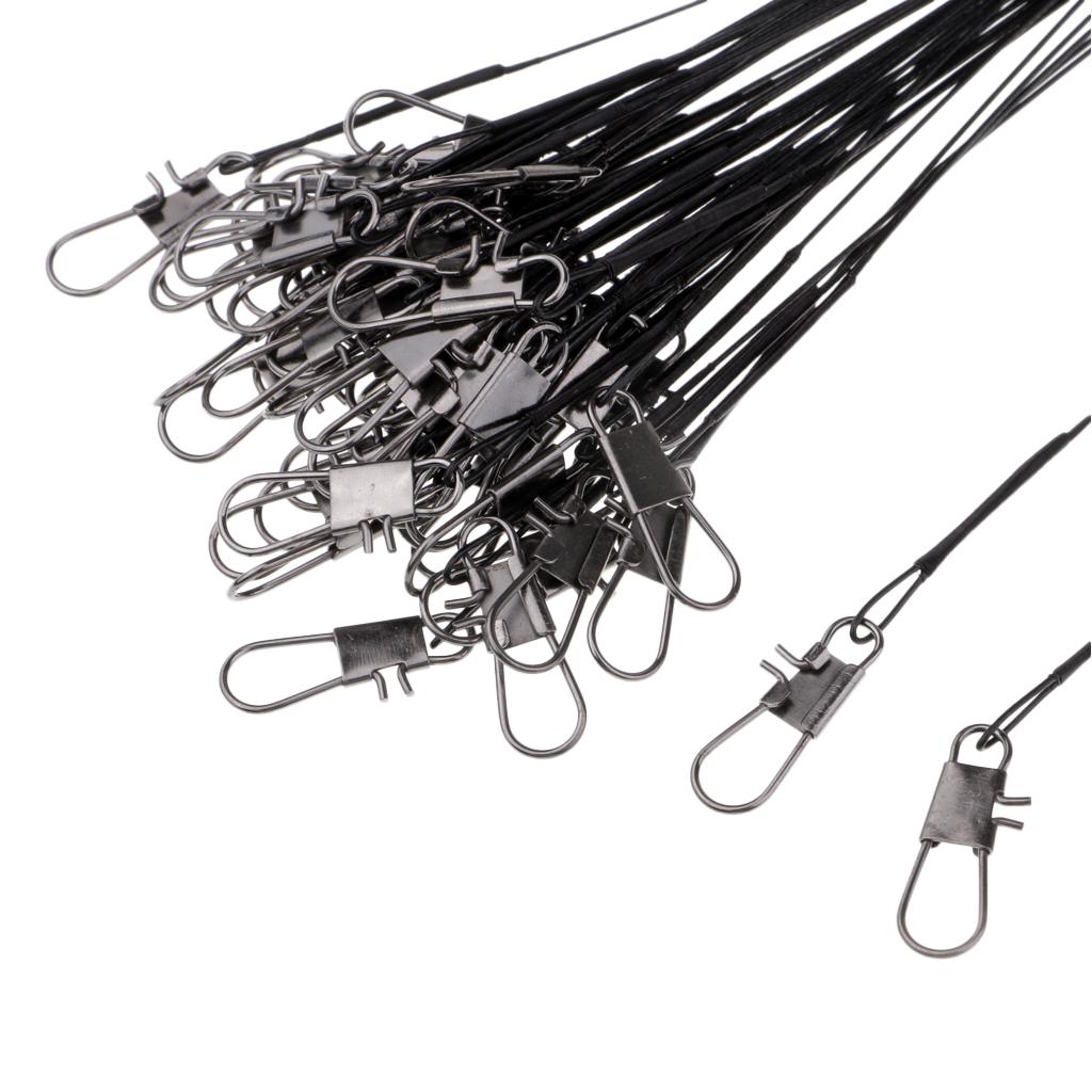 50 Stks/partij Hoge Sterkte Vissen Leiders Vissen Draden Trace Met Snap En Draaibare Vissen Accessoires