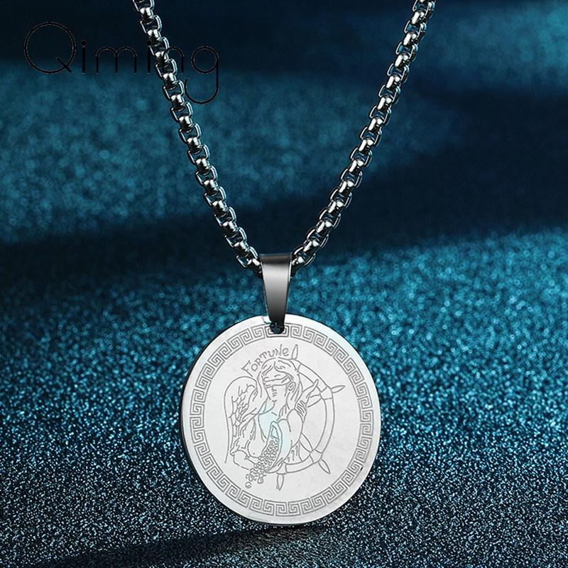 Romeinse Godin Van Geluk Hanger Ketting Voor Vrouwen Rvs Oude Griekse Sieraden Fortuna Tyche Amulet Ketting
