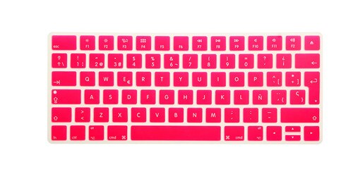 Spanish Language Silicone Keyboard Cover Skin for Apple Magic Keyboard Wireless Bluetooth MLA22LL/A A1644 European ISO Layout: rose