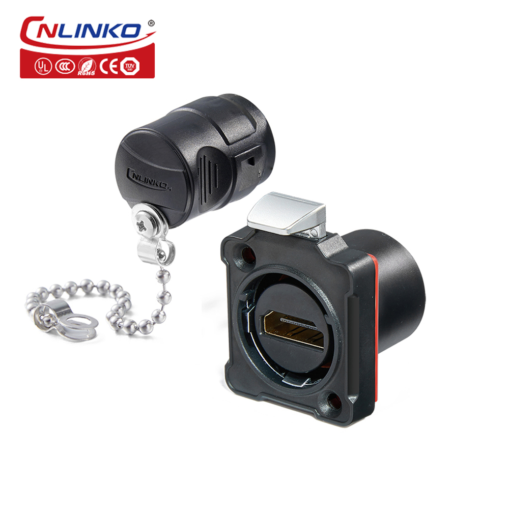 CNLINKO M24 Wasserdichter HDMI-kompatibler 2.0-Kabelstecker Hochgeschwindigkeitsübertragungsstecker für Computer UHDTV-Videoprojektor