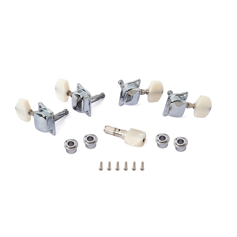 thumbnail interactive-video image 1 of Banjo Tuning Pegs Set - 5-Pack Machine Head Tuners With Bushings 1 of 10