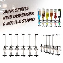 Bar Wijn Houder 6 Flessen Shots Stand Machine Muurbeugel Wijn Drank Dranken Dispenser Bar Tool Voor Bier Soda Muur gemonteerd