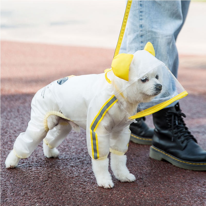 Transparante Waterdichte Hond Regenjas Pet Kleding Jassen Hond Jumpsuit Huisdieren Regenjas Voor Kleine Hond Puppy Regenjas Met Kap