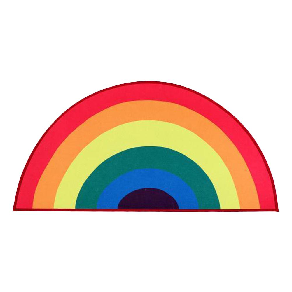 Children's Rainbow Mat Carpet Non-slip Soft and Beautiful Floor Door Mat Cushion Decorative Photography Props: 80x150cm