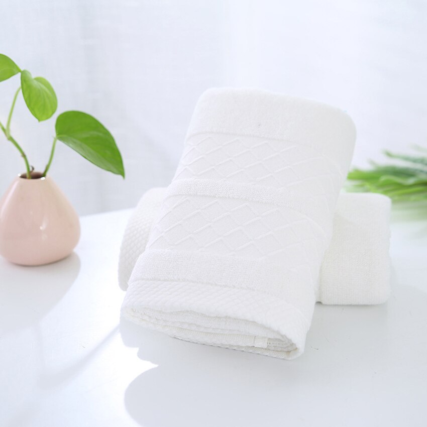 Geometric Towel 100% Cotton Towels Set Soft Thick Shower Bathroom Home Spa Face Towel for Adults Kids Toalla Serviette Handtuch: Color 2 / 3pcs Towel Set