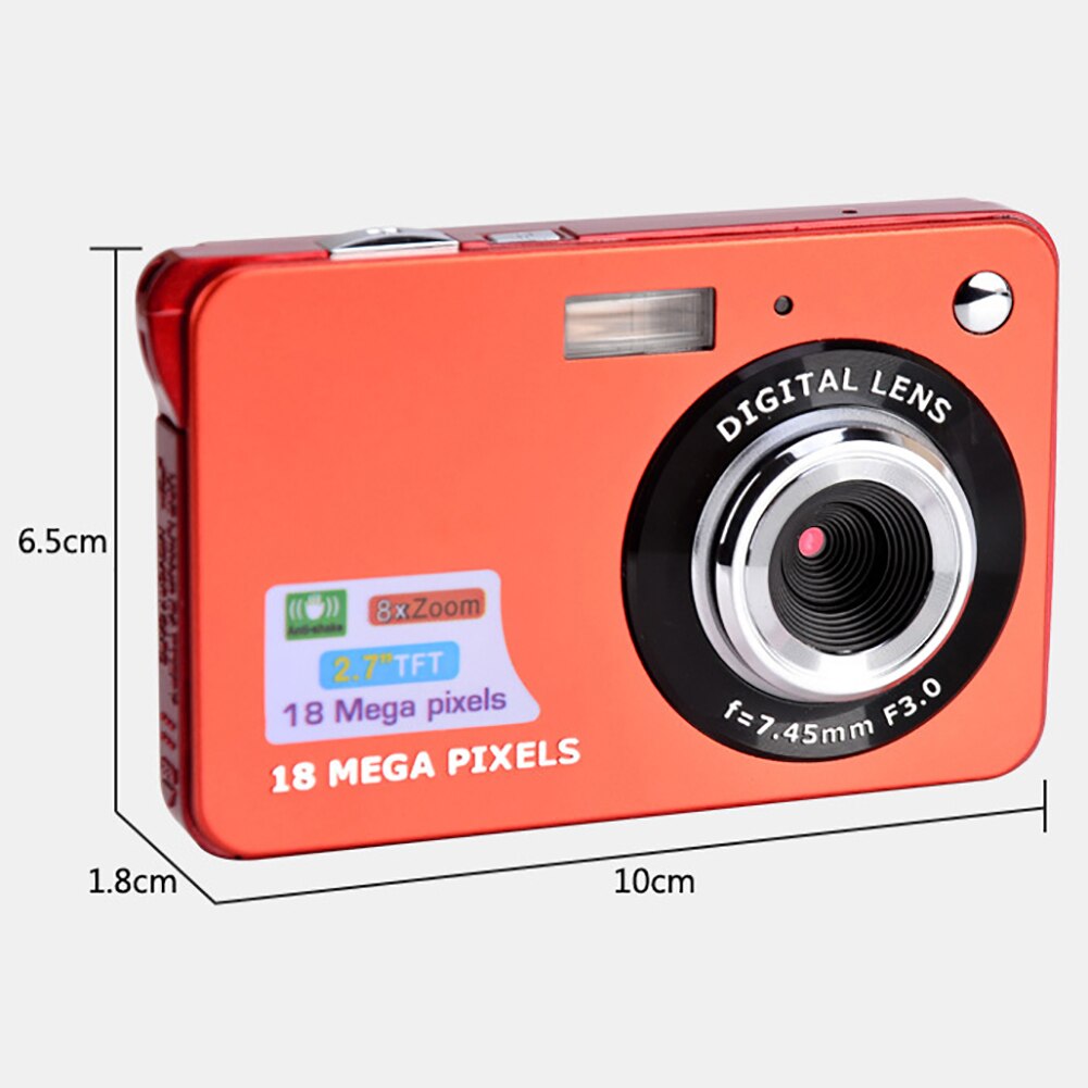 720p digitaalikameran selfie-kamera lasten kamera 2.7 tuuman mini 8x zoom tft lcd näyttö videokamera lapsille/aikuisille