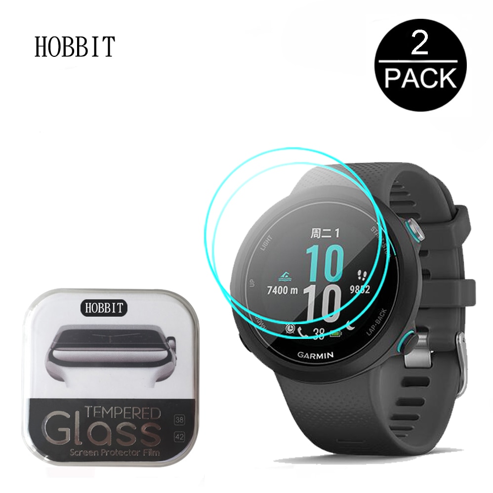 2 Pcs 2.5D 9H Gehard Glas Voor Garmin Swim 2 Gps Smart Horloge Hd Clear Explosieveilige Anti-Kras Glas Screen Protector