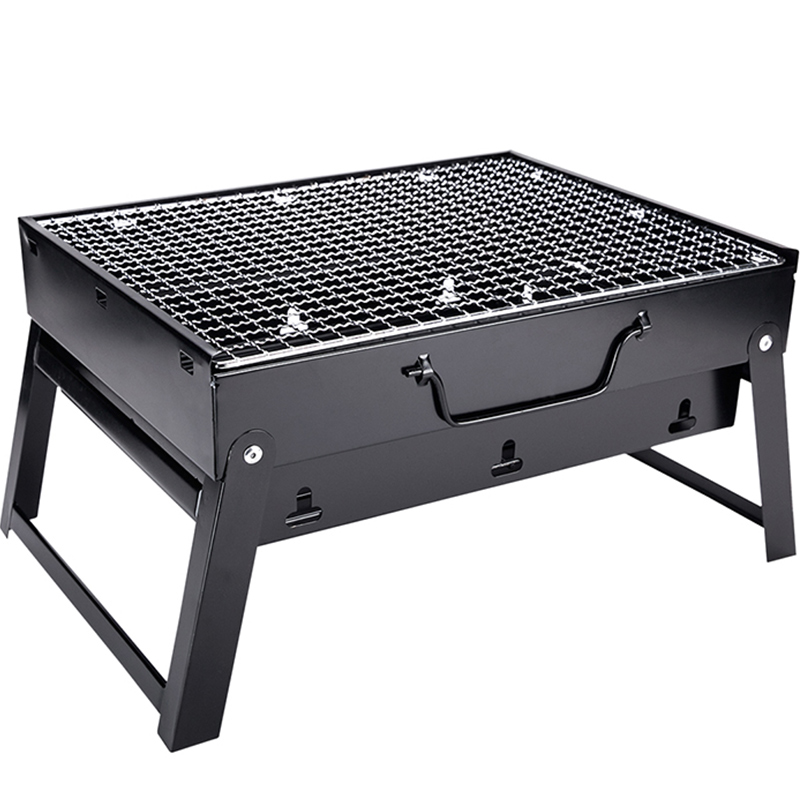 Outdoor Grill BBQ Mini Barbecue Grill Stainless Steel Grill Stand Home Portable Foldable Roasting Meat Tools Camping Party Cook
