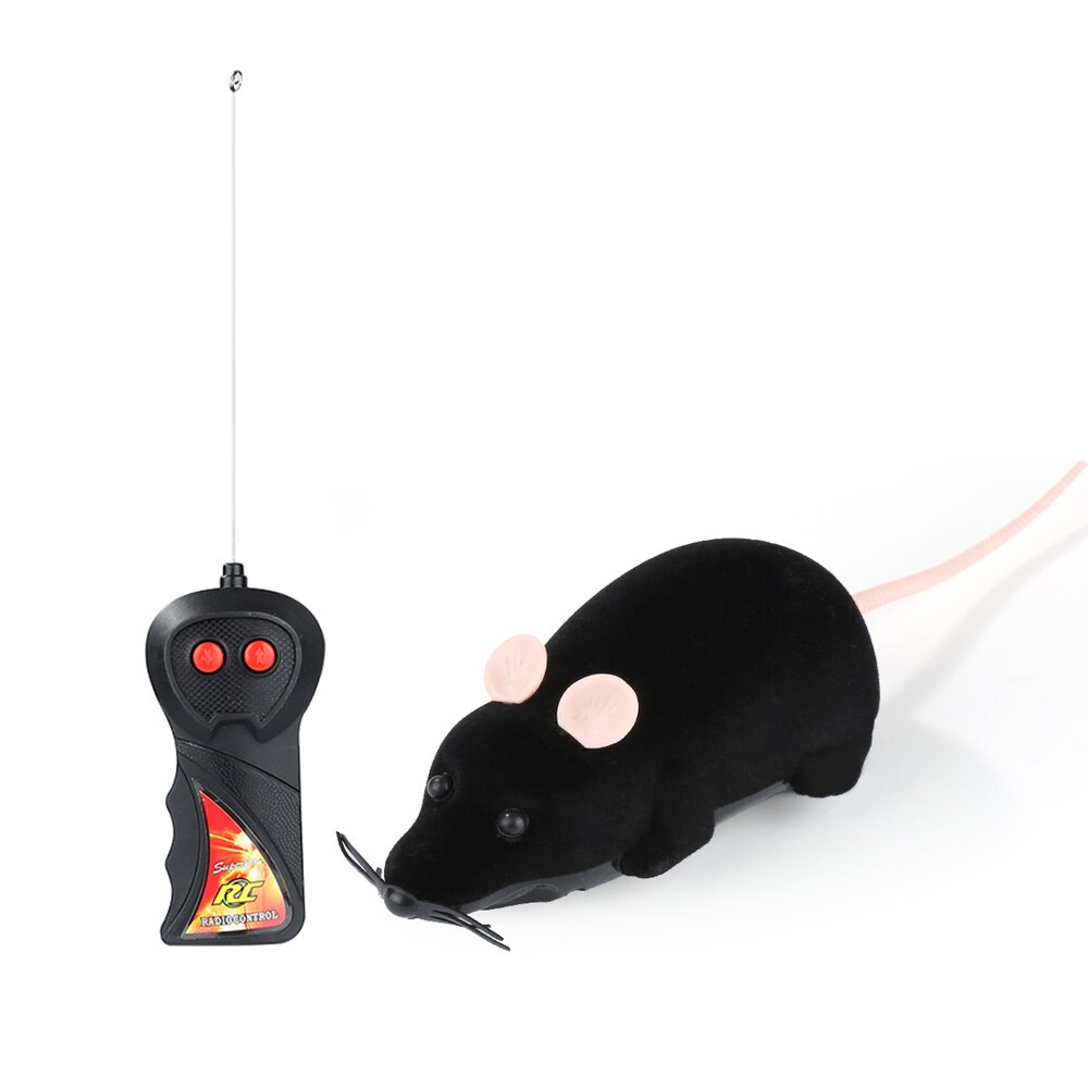Haustier Katze Spielzeug Fernbedienung Drahtlose RC Simulation Katze Maus Spielzeug Kreative Elektronische Ratte Mäbenutzen Spielzeug Für Katzen Haustier Katze zubehör: Schwarz Fleshcolor Ohr