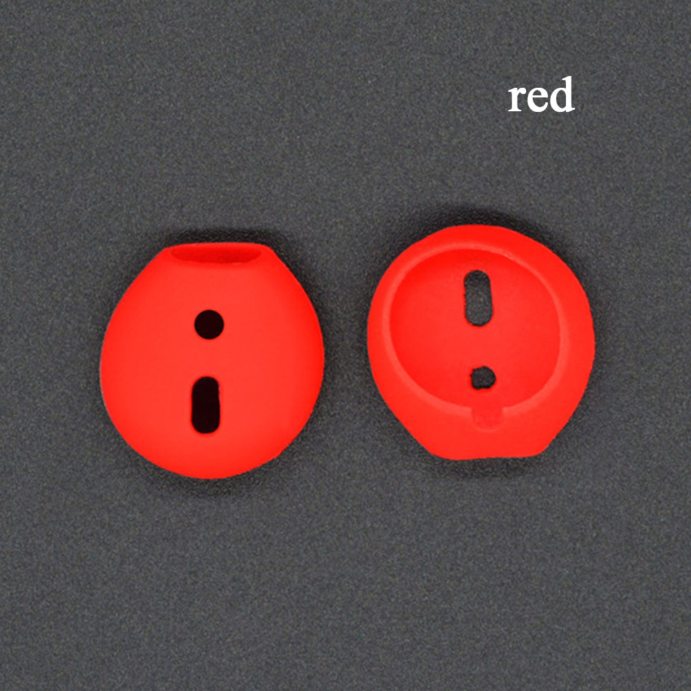 Cena hurtowa! 1/2 par dla jabłko AirPods Earpods miękkie ultra cienkie słuchawki porady antypoślizgowe douszne silikonowe słuchawki skrzynki pokrywa: 1Pairs-czerwony