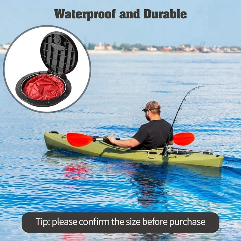 Marine Cover Pull Out Deck Plate Hole Deck Plate Kit Hatch with Kayak Boat Fishing Rigging Boat Kayak Accessories