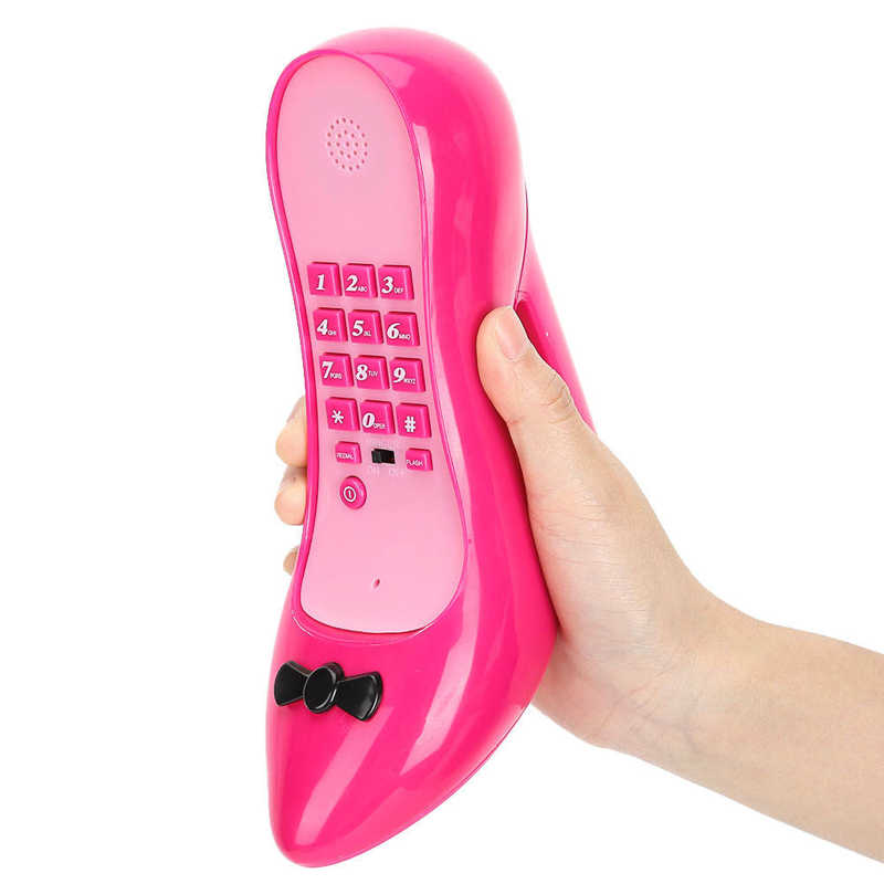 WX-3122 # Multi-Functionele Hoge Hakken Schoen Vorm Telefoon Desktop Snoer Vaste Telefoon Thuis Kantoor Decoratie