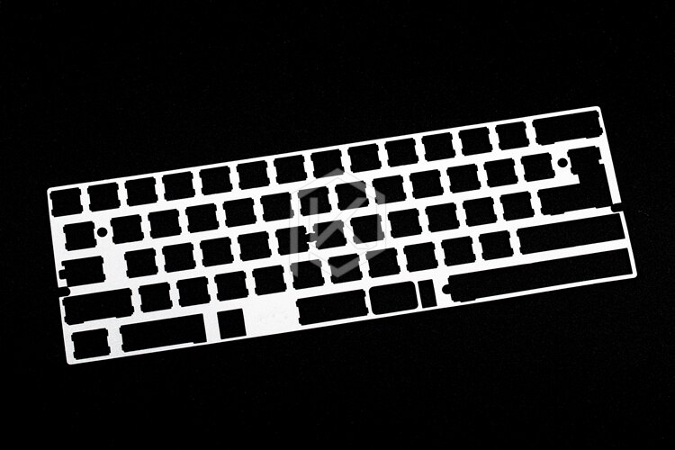 Placa de Teclado mecánico de aluminio 60%, compatible con xd60, xd64, gh60, color plateado