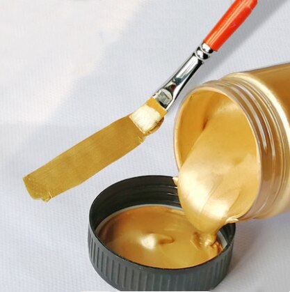 60ml Golden Acrylic Paint DIY Metallic Paint Wall Painting Foguang Gold Waterproof Liquid Hand Painting Acrylic Paint: champagne gold