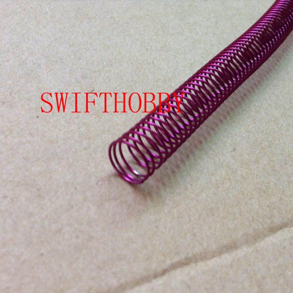 Purple silicone tube line Protection spring 300mm long 5mm ID RC Boat