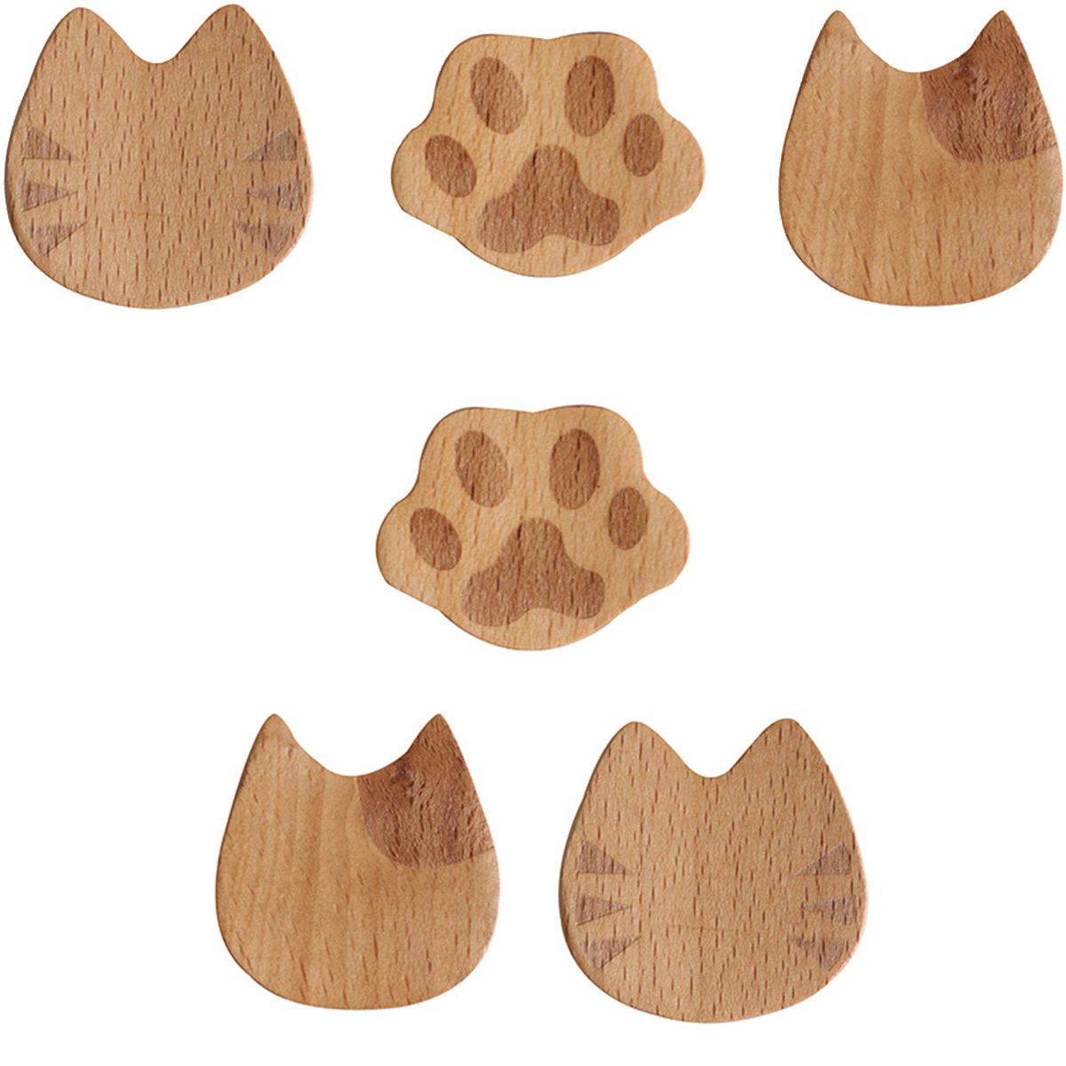 Japanese Style Wooden Chopstick Rest Beech Wood Cat Chopstick Rest Cartoon Rack Hotel Chopstick Rest Tableware Chopsticks Rack