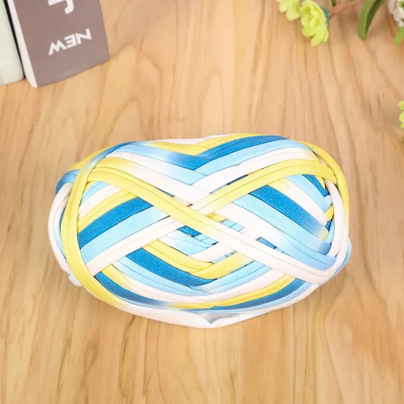 Katoen platte draad DIY T-shirt garen haak snoep kleuren naaien & breien benodigdheden materialen voor tas pantoffels sandalen handgemaakt: GRIJS