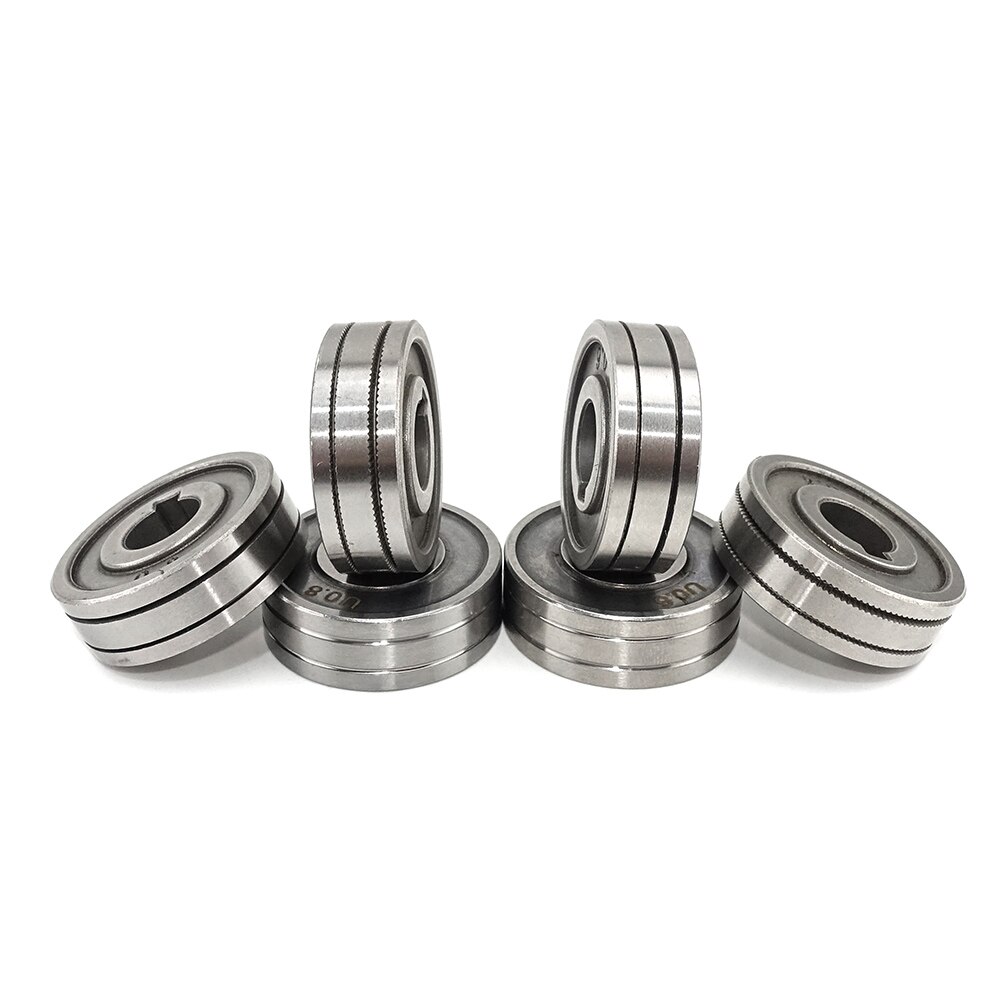 Welding Feeder Roll V U Knurl Groove 0.6mm 0.8mm 1.0mm Size 30x10x10mm for Steel Aluminum Flux Cord Wire Mig Wire Feeder