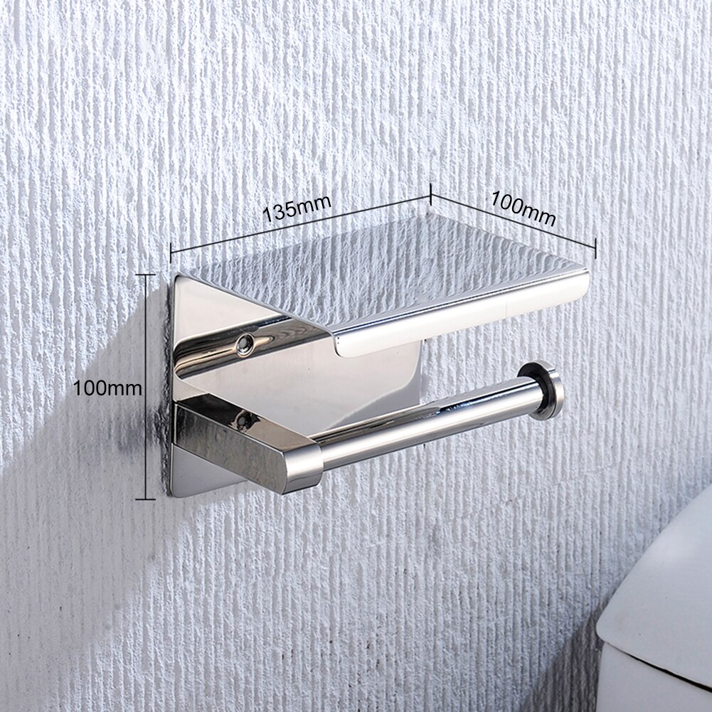 Wall Mounted Tissue Holder Paper Towel Holder Bathroom Toilet Roll Holder Stainless Steel Bathroom Tissue Rack Bathroom Product