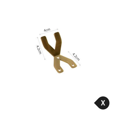Gancho con letras para colgar en la pared, perchero dorado con alfabeto de latón, accesorios para el hogar: Azul