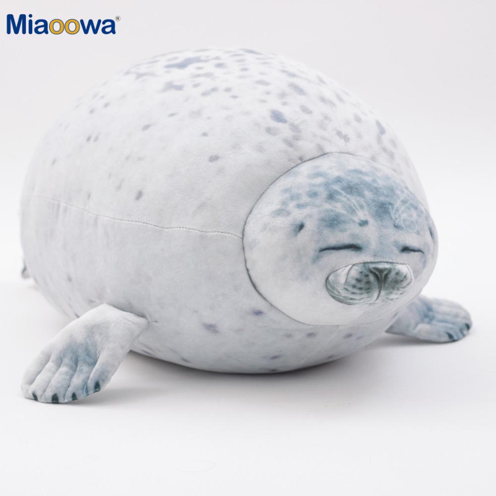 20-80cm schattige zeeleeuwen knuffels 3d nieuwe kussens zachte zeehonden knuffel knuffel kussen babycadeau