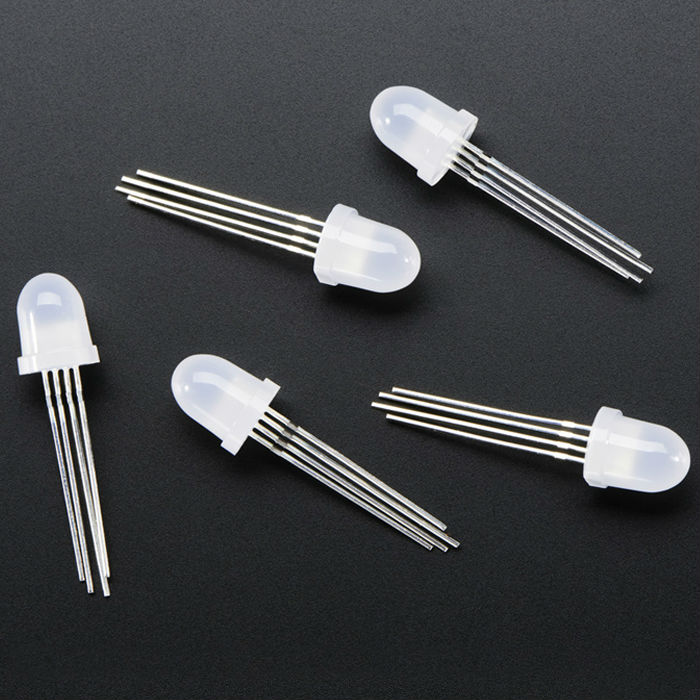 DC5V WS2812D F5 5mm F8 8mm Round RGB LED WS2812 chipset inside RGB Full color Frosted LED Chips 20pcs-1000pcs: Yellow / 40w
