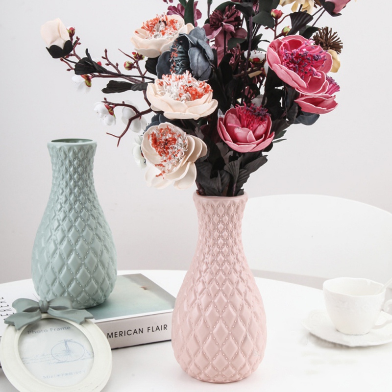 Nordisk stil pe plast vas dekoration enkel rotting vävt mönster vas blomsterarrangemang behållare heminredning florero