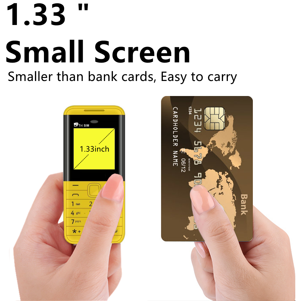 Servo  bm5310 3 sim-kort 3 standby mini-mobiltelefon automatisk opkaldsoptager bluetooth-opkald hurtigopkald magisk stemme 1.3 " mobiltelefon