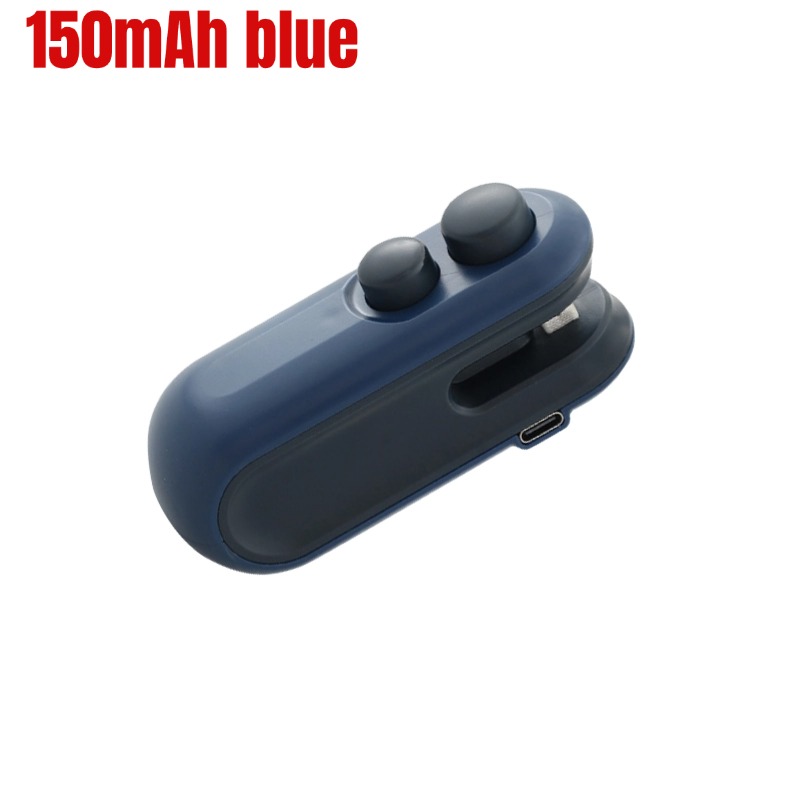 Mini handzame plastic zaksealer voor voedselzakken, warmtesealer, 2- in- 1 elektrische verpakkingssealer, usb-oplaadbare vacuümsealer: Lichtgrijs