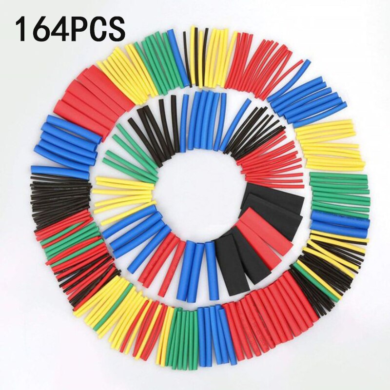 164 pcs Set Polyolefine Krimpen Diverse Krimpkous Draad Kabel Geïsoleerde Sleeving Tubing Set CLH Gereedschap Krimpkous